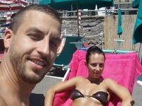 Amateur couple at summer vacation