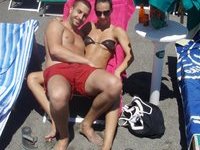 Amateur couple at summer vacation