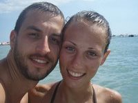 Amateur couple at summer vacation