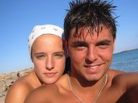 Amateur couple at summer vacation