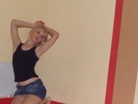 Blond amateur slut showing her holes pics collection