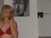 Blond amateur slut showing her holes pics collection