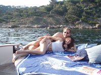 Amateur couple at hot summer vacation
