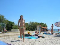 Amateur couple at nude beach