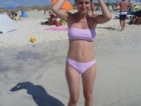 Amateur wife at summer vacation