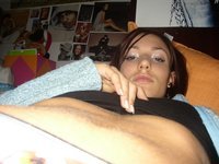 Young amateur babe teasing in her room
