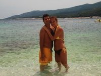 Amateur couple at summer vacation