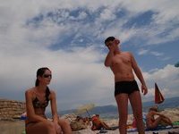 Amateur couple at summer vacation