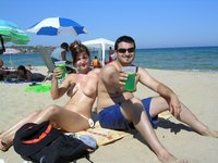 Amateur couple at summer vacation