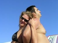 Amateur couple at summer vacation