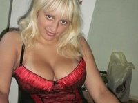 Busty amateur blonde wife private pics
