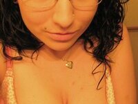 Brunette amateur wife in glasses