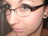 Brunette amateur wife in glasses