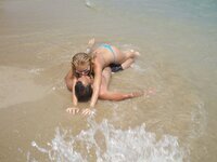 Amateur couple at summer vacation