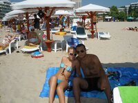 Amateur couple at summer vacation