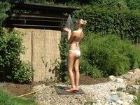 Amateur wife at hot summer vacation