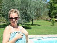 Amateur wife at hot summer vacation