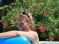 Amateur wife at hot summer vacation