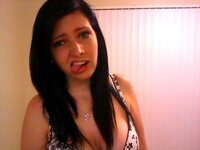 Amateur brunette babe love teasing on cam