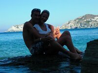 Amateur couple at summer vacation