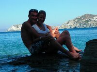 Amateur couple at summer vacation