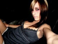 Goth amateur girl exposed