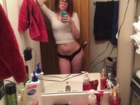 Redhead sexy amateur girl in glasses