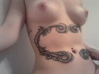 Tattooed amateur slut exposing herself