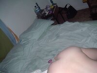 Amateur couple fucking on bed at home