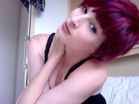 Tattooed redhead girl selfies collection