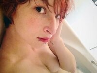 Tattooed redhead girl selfies collection