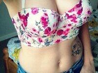 Tattooed redhead girl selfies collection