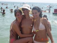 Nudist amateurs at summer vacation