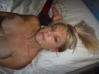 Sexy blond MILF is a whore