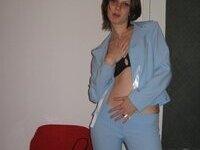Amateur wife posing at home