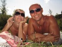 Amateur couple at summer vacation