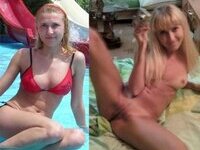 Beautiful naked girl Ksenia before and after dressed and undressed