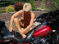 Biker blond MILF exposed