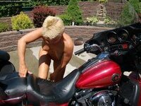 Biker blond MILF exposed