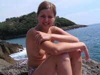 Pretty amateur girl at summer vacation