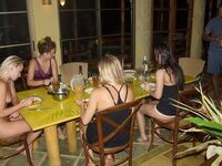 Party time for shameless girls at Costa Rica