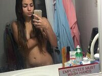 Nude selfies at mirror from amateur girl