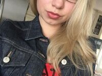 Beautiful amateur blonde teen exposing herself