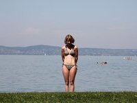 Amateur girl at summer vacation
