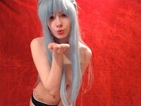 Sensual cosplay babe love teasing