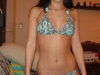 Seductive amateur brunette nude posing pics collection