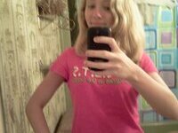 Blonde amateur teen GF selfies