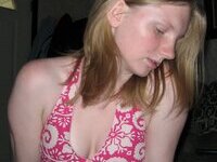 Blond amateur girl exposed
