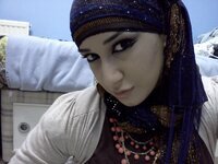 Sexy busty arab babe making selfies