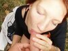 Sex with redhead wife outdoors